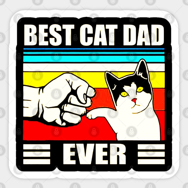 Best Cat Dad Ever Sticker by hopeakorentoart